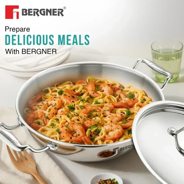 bergner argent triply kadai with lid BG-6331(1.7LTR)