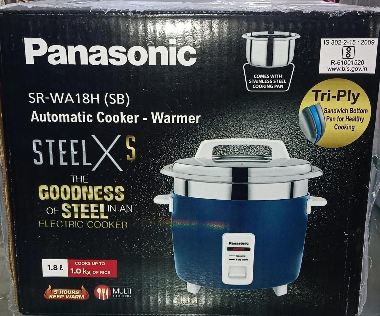 PANASONIC SR - WA18H SB Automatic Cooker Warmer 1.8 Ltr