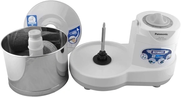 panasonic Panasonic 2L Table Top Stone Super Wet Grinder with Automatic Timer, White, 110V