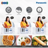 panasonic Panasonic 2L Table Top Stone Super Wet Grinder with Automatic Timer, White, 110V