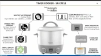 PANASONIC SR-ETC 18 timer cooker warmer 1 UNIT