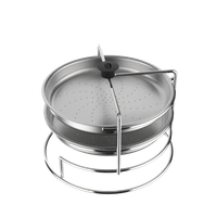 Ultra 5.6ltr Ss Steamer Pot -1N, SS Stand -1N,Toughened Glass Lid With Knob-1N