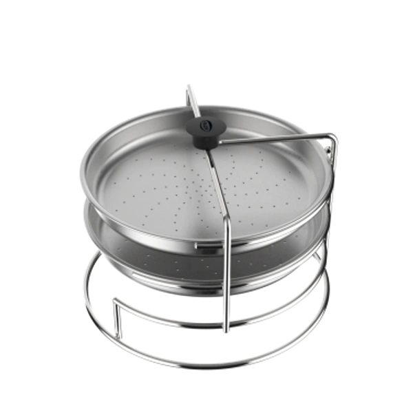 Ultra 5.6ltr Ss Steamer Pot -1N, SS Stand -1N,Toughened Glass Lid With Knob-1N