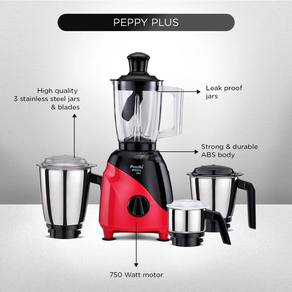 preethi peppy plus mixer grinder 4 jars