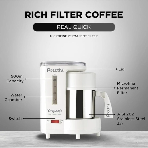 Preethi Electric Coffe Maker(white)