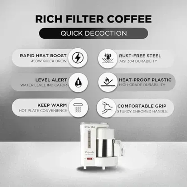 Preethi Electric Coffe Maker(white)