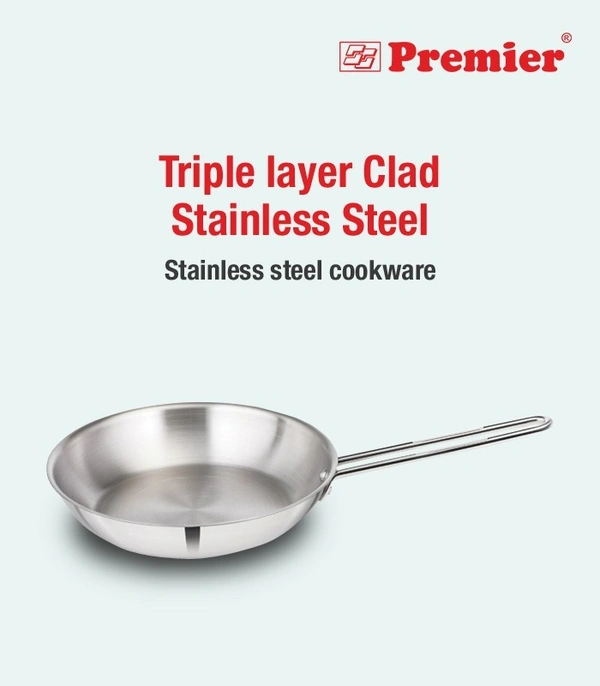 premier 3- ply clad stainless steel fry pan
