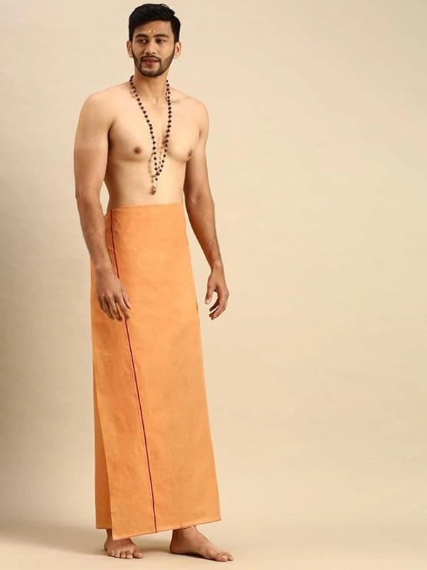 ramraj cotton poojan light SM kavi dhoti w 1.27m xL 2.00m