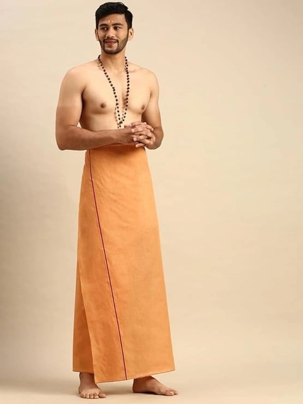 ramraj cotton poojan light SM kavi dhoti w 1.27m xL 2.00m