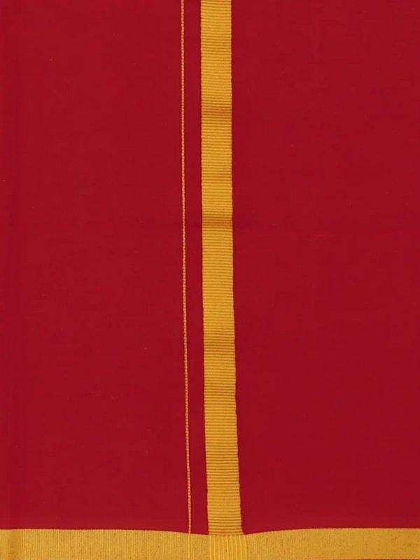 ramraj cotton poojan light red dhoti w 1.27m x L2.00