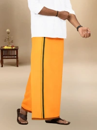 ramraj cotton poojan sukiran mango dhoti w 1.27m xL 2.00m