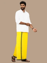 ramrajl ramraj cotton poojan light dhoti w 1.27m xL 2.00m