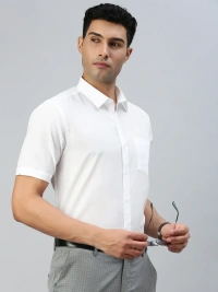 ramraj minister prestigious fit half sleeve white colour shirt - Size 40cm
