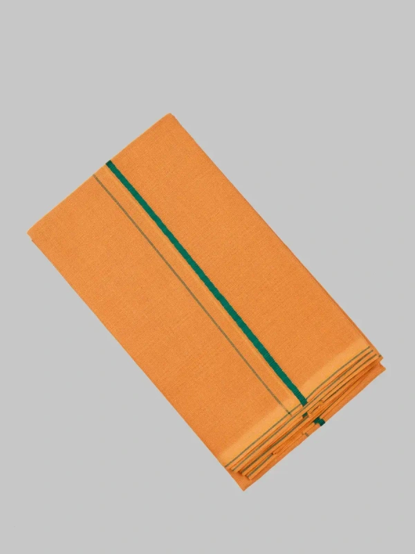 ramraj cotton poojan light dark kavi dhoti w 1.27m xL 2.00m