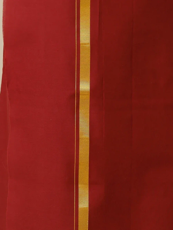 ramraj cotton poojan light maroon dhoti w 1.27m xL 2.00m
