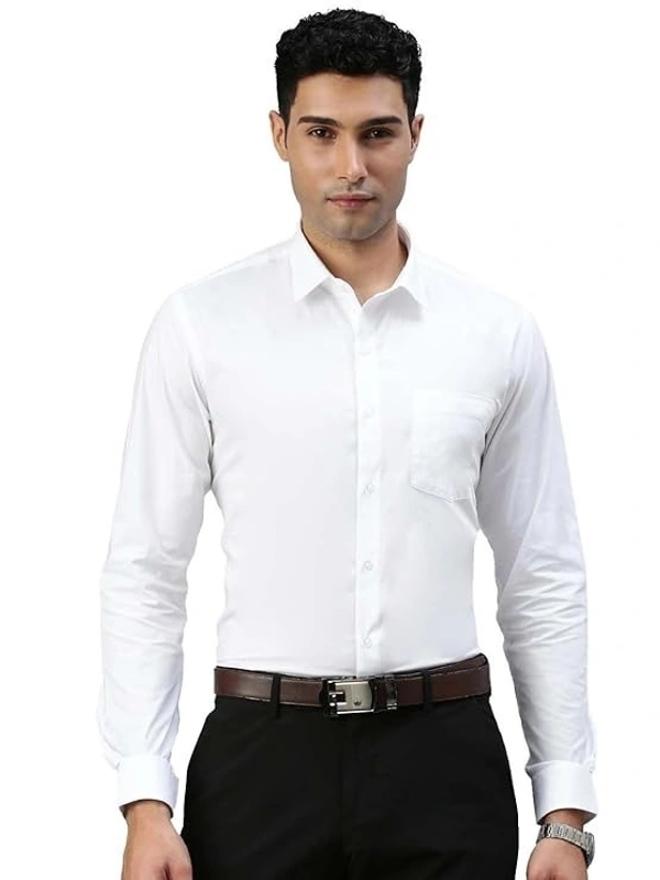 ramraj minister prestigious fit full sleeve white colour shirt - Size 44cm