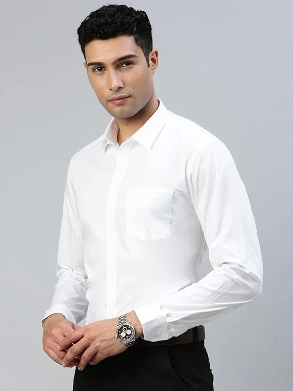 ramraj minister prestigious fit full sleeve white colour shirt - Size 44cm