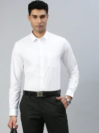 ramraj coolex prestigious fit full sleeve white colour shirt - size 44cm