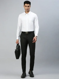 ramraj pure cotton prestigious fit full sleeve white colour shirt - Size 42cm