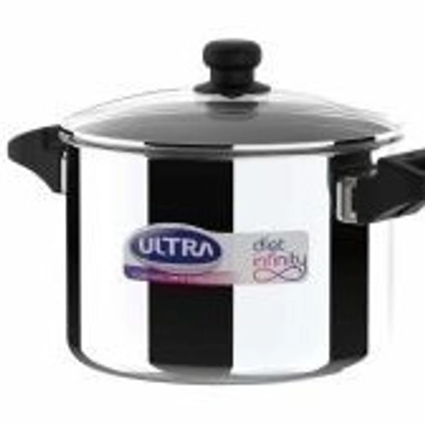 Ultra 5.6ltr Ss Steamer Pot -1N, SS Stand -1N,Toughened Glass Lid With Knob-1N