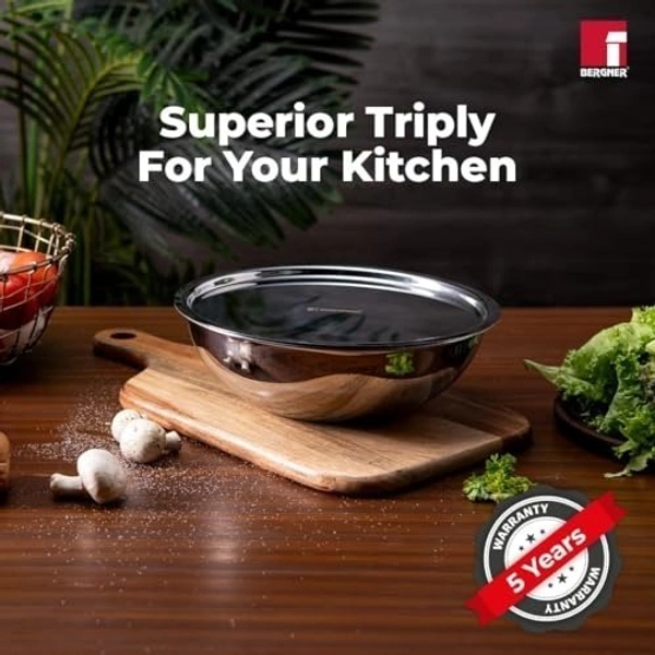 bergner argent triply tasla with lid - 1.5 LTR