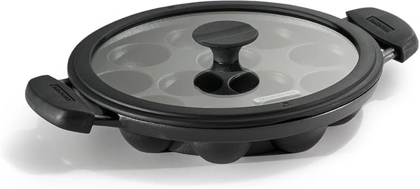 tramontina paniyarakkal with glass lid (cast iron) - 20cm