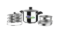 Ultra 5.6ltr Ss Steamer Pot -1N, SS Stand -1N,Toughened Glass Lid With Knob-1N
