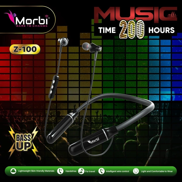 Morbi Wireless Headphone 200⚡ Hours Battery Backup 
