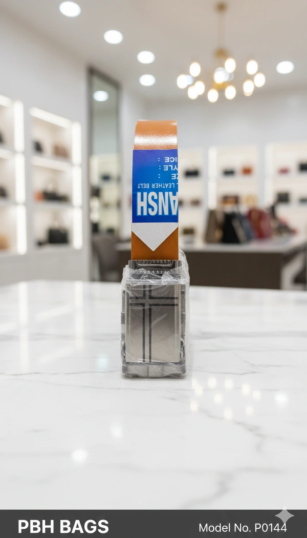 PBH BAGS | Designer Leather Auto-Lock 1 Inches Width Belt (Model No. P0144) - Galliano