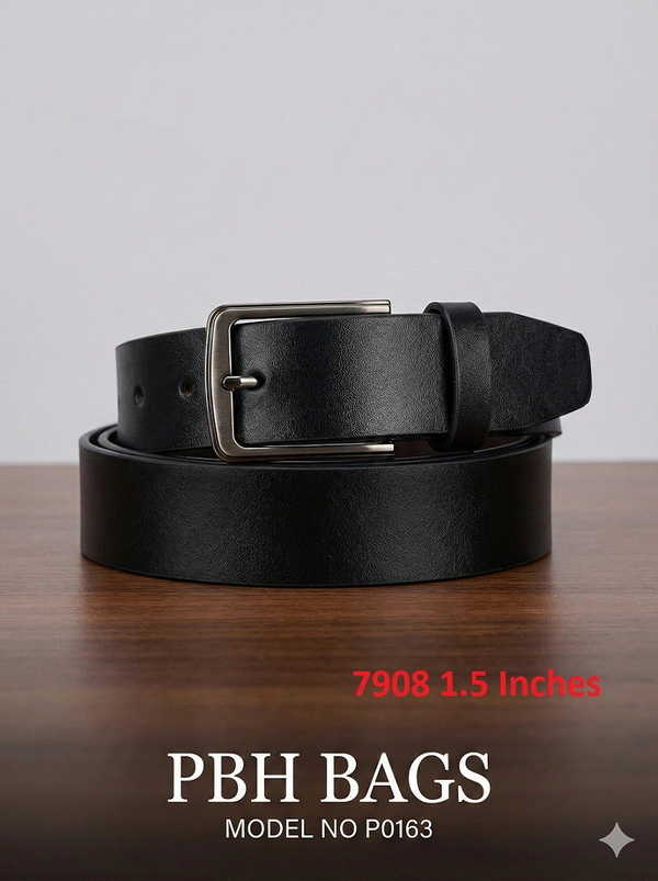 PBH Bags Modern Black Belt – Model P0163 - Woodsmoke