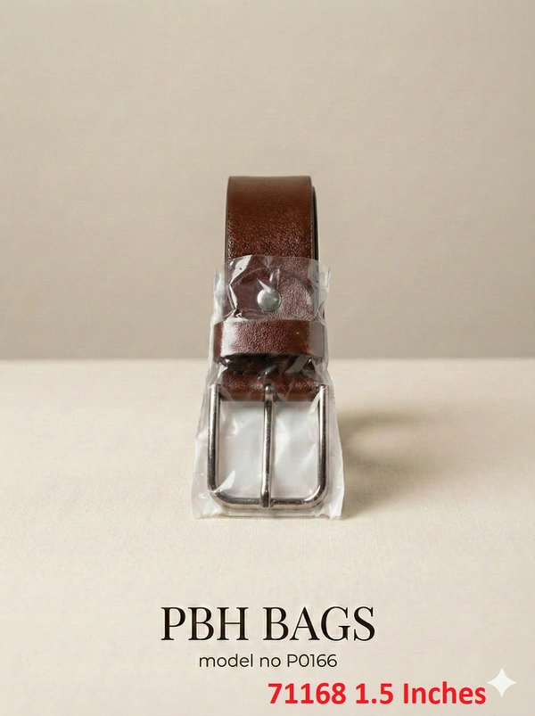 PBH Bags Classic Stitched Brown Belt 1.5 Inches – Model P0166 - Himalaya