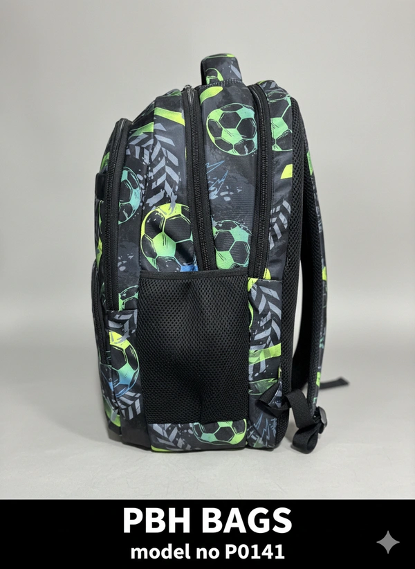 PBH P0141 Print Soft 18*14*9 Backpack - Asphalt, 18*14*9