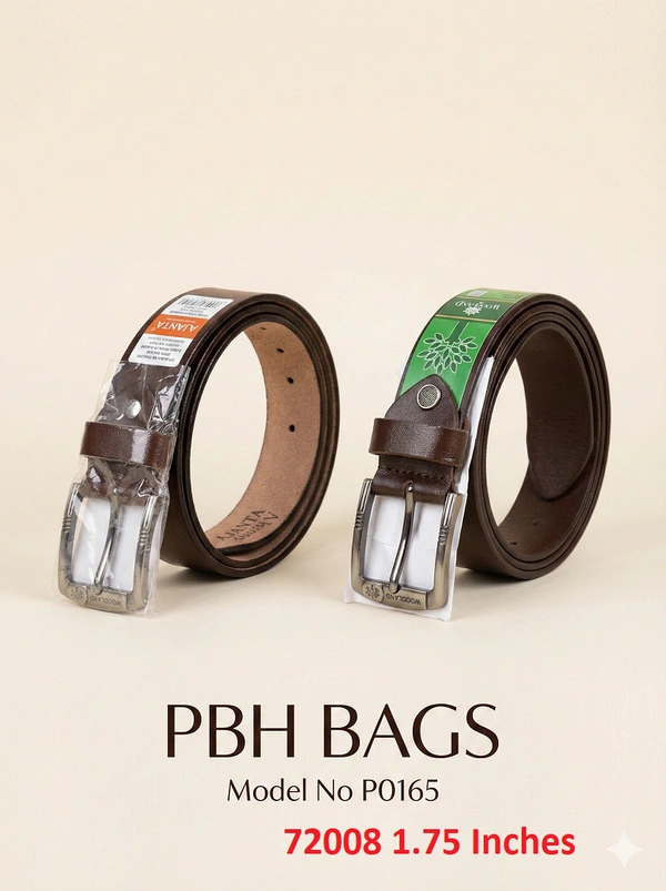 PBH Bags Wide Strap Brown Belt 1.75 Inches – Model P0165 - Sepia