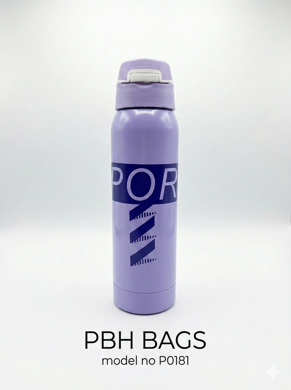 PBH BAGS Model P0181 Sports Edition Steel Water Bottle - Wisteria
