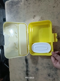 PBH RT002 10-8-4 inches 1 LITERS TIFFIN BOX - 10-8-4 INCHES, YELLOW