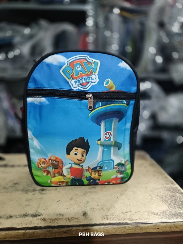 PBH P011 Kids Backpack Nursery/Toddler School Bag | Small Dual-Zip Bag Featuring Ryder & Pups - Crowshead, 14*12*5