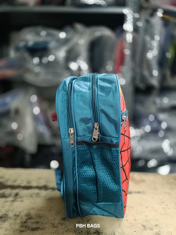 PBH P011 Kids Backpack Nursery/Toddler School Bag | Small Dual-Zip Bag Featuring Ryder & Pups - Venice Blue, 14*12*5