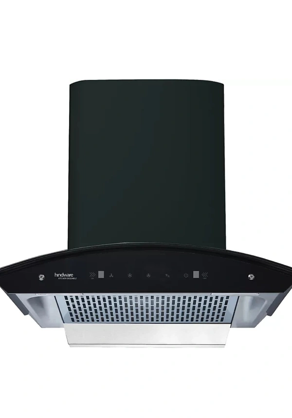 Hindware OASIS BLK 90 AUTO CLEAN CHIMNEY - Black, (mm)900, Installation within 24 Hours