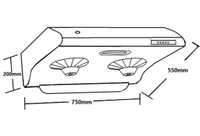 HINDWARE BENITO PLUS 2M PC AUTO CLEAN CHIMNEY - (mm)750, Black