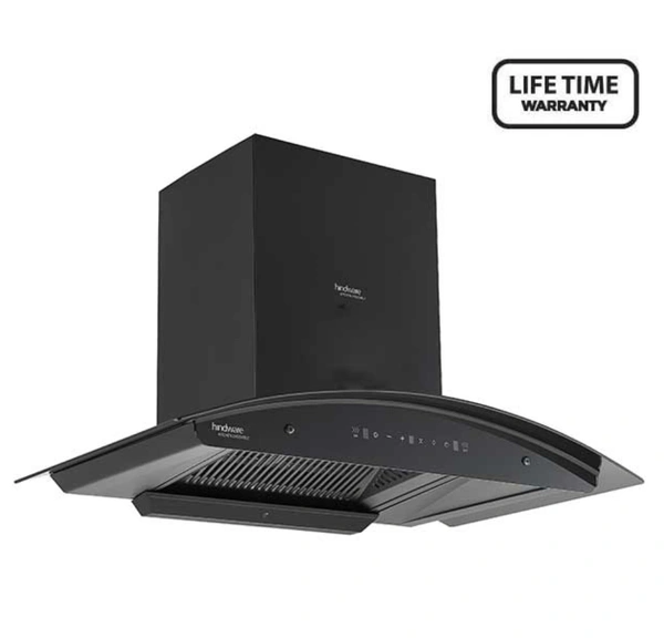Hindware ZINNIA BLK 75 MaxX SILENCE CHIMNEY - BLACK, 75cm