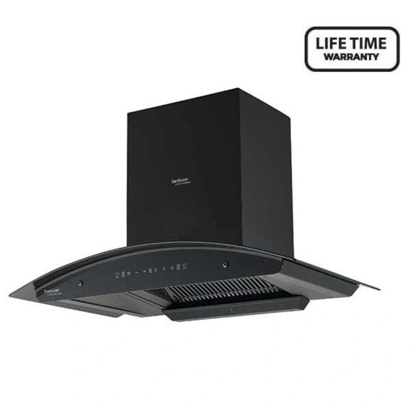 Hindware ZINNIA BLK 75 MaxX SILENCE CHIMNEY - BLACK, 75cm
