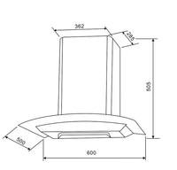 Hindware NEVIO 60 AUTO CLEAN CHIMNEY - 60 cm, white