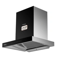 Hindware ALICIA PLUS 60 AUTO CLEAN CHIMNEY - ss & black, 60cm