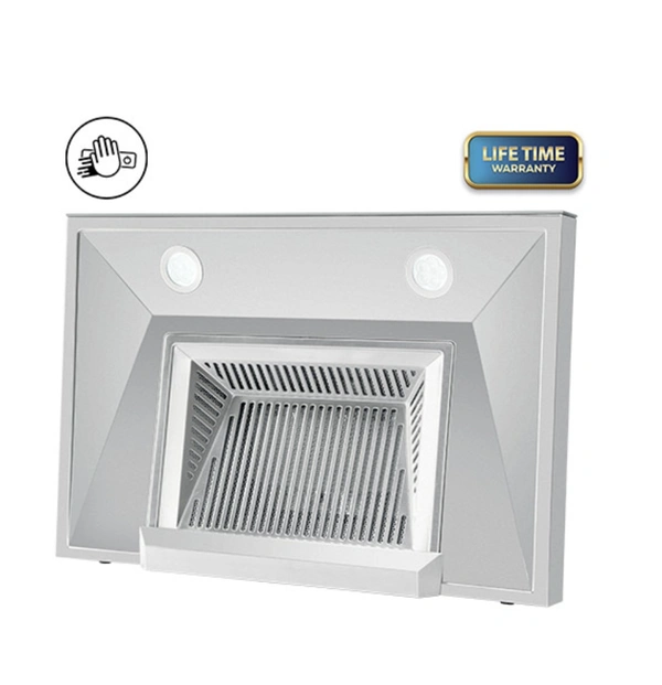 Hindware ALICIA PLUS 75 AUTO CLEAN CHIMNEY - ss & black, 75cm