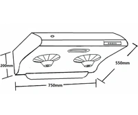 Eurokin E. Vyoge Blk 2m Pc - black, 75cm