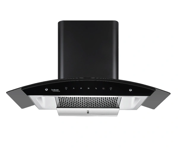 Hindware OASIS BLK 90 AUTO CLEAN CHIMNEY - Black, (mm)900, Installation within 24 Hours