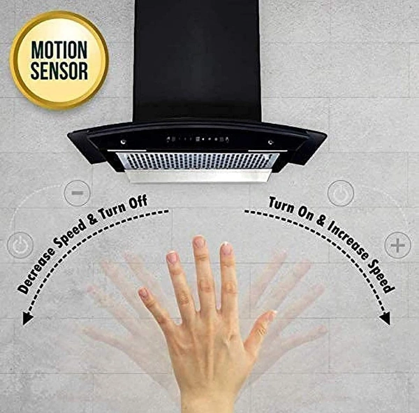 Hindware OASIS BLK 90 AUTO CLEAN CHIMNEY - Black, (mm)900, Installation within 24 Hours