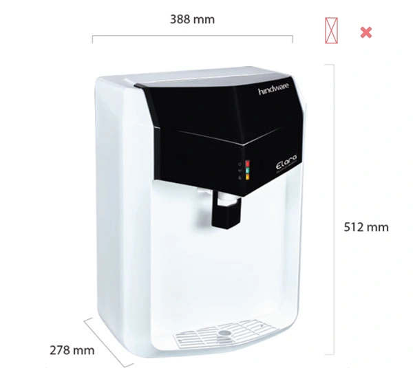 Hindware  ELARA RO+UV+UF+MINERALS (COPPER+) - BLACK AND WHITE