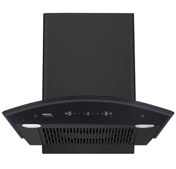 Hindware  CHROMIA BLK AUTO CLEAN CHIMNEY - 60cm, FREE INSTALLATION, Black