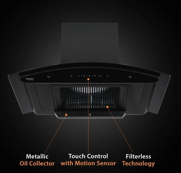 Hindware  NADIA BLK AUTO CLEAN 90 CHIMNEY - Black  ⚫️, 90cm